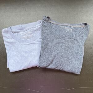 Lot Of 2 Banana Republic Tees Men’s XL Blue Cotton Blend Short Sleeve Crew Neck